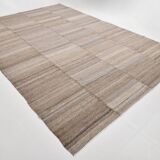 9x13 Brown Beige Large Vintage Rug, 265x399Cm