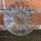 Vintage Flat Fruit Bowl, Moulded & Cut Glass