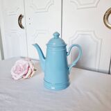 Vintage blue porcelain coffee pot