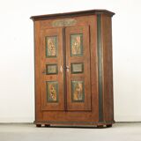 Armoire de mariée peinte d'art populaire 1846