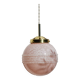 Suspension glass of pale pink clicy