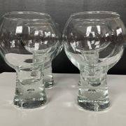 Set of 4 "balloon" glasses by Durobor from the 1970s.
