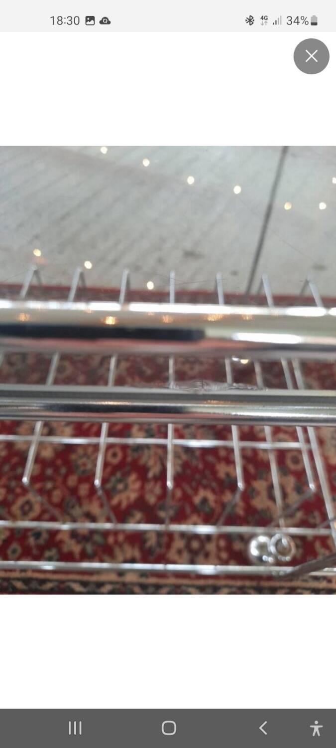 Vinyl serving trolley