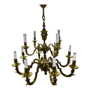 Lustre en bronze 12 lumières