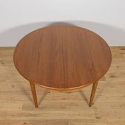 Mid-Century Round Teak Extendable Dining Table, United Knigdom, 1960s