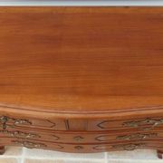 Antique style chest of drawers in stained and molded beech with 4 drawers - Very good condition