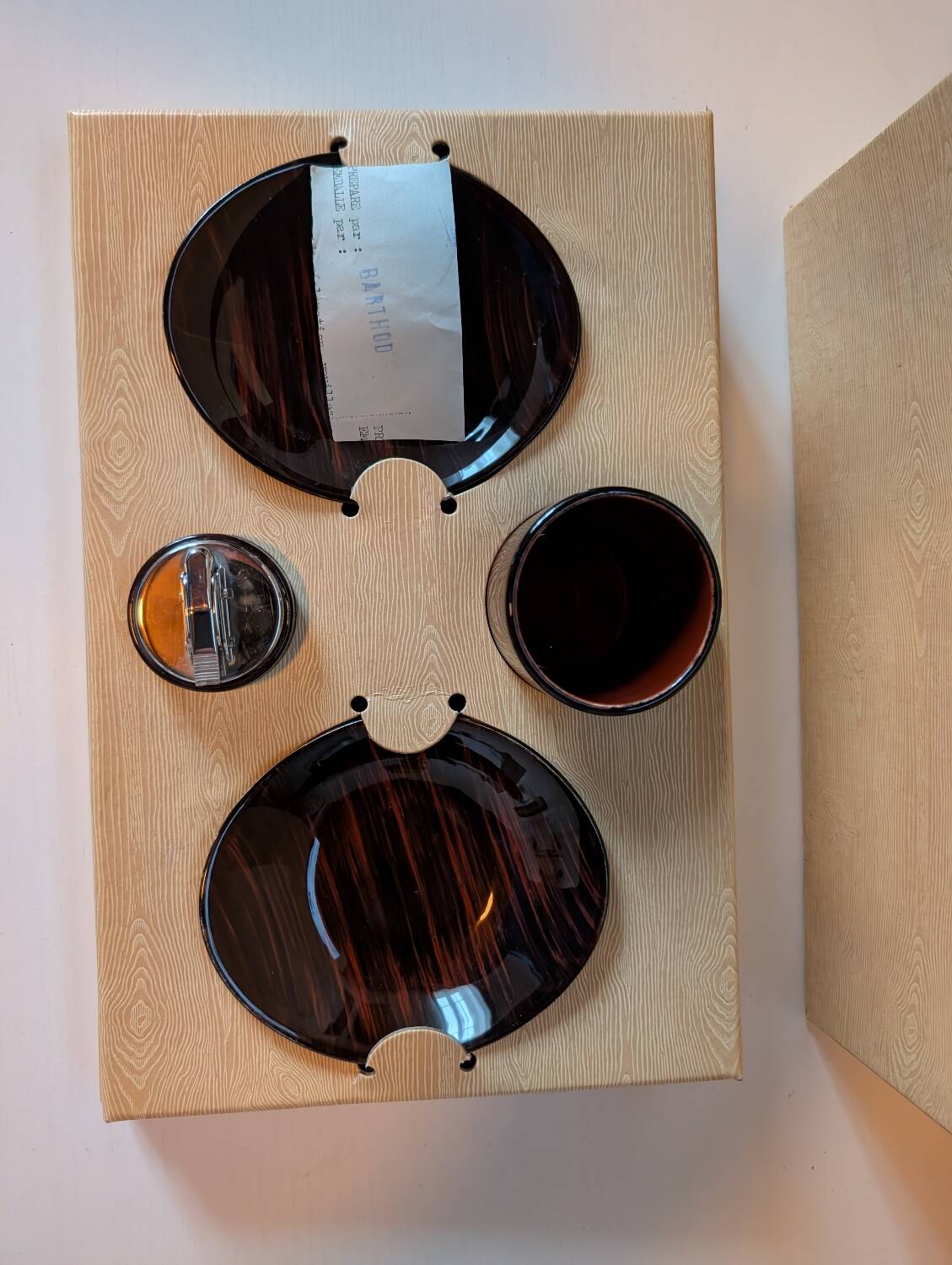 Earthenware ashtray from Salins-les-Bains