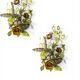 Vintage Tole Flower Sconces Set of 2 1960’s