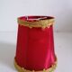 Lot 6 lampshade with red nylon clip decoration gold embroidery