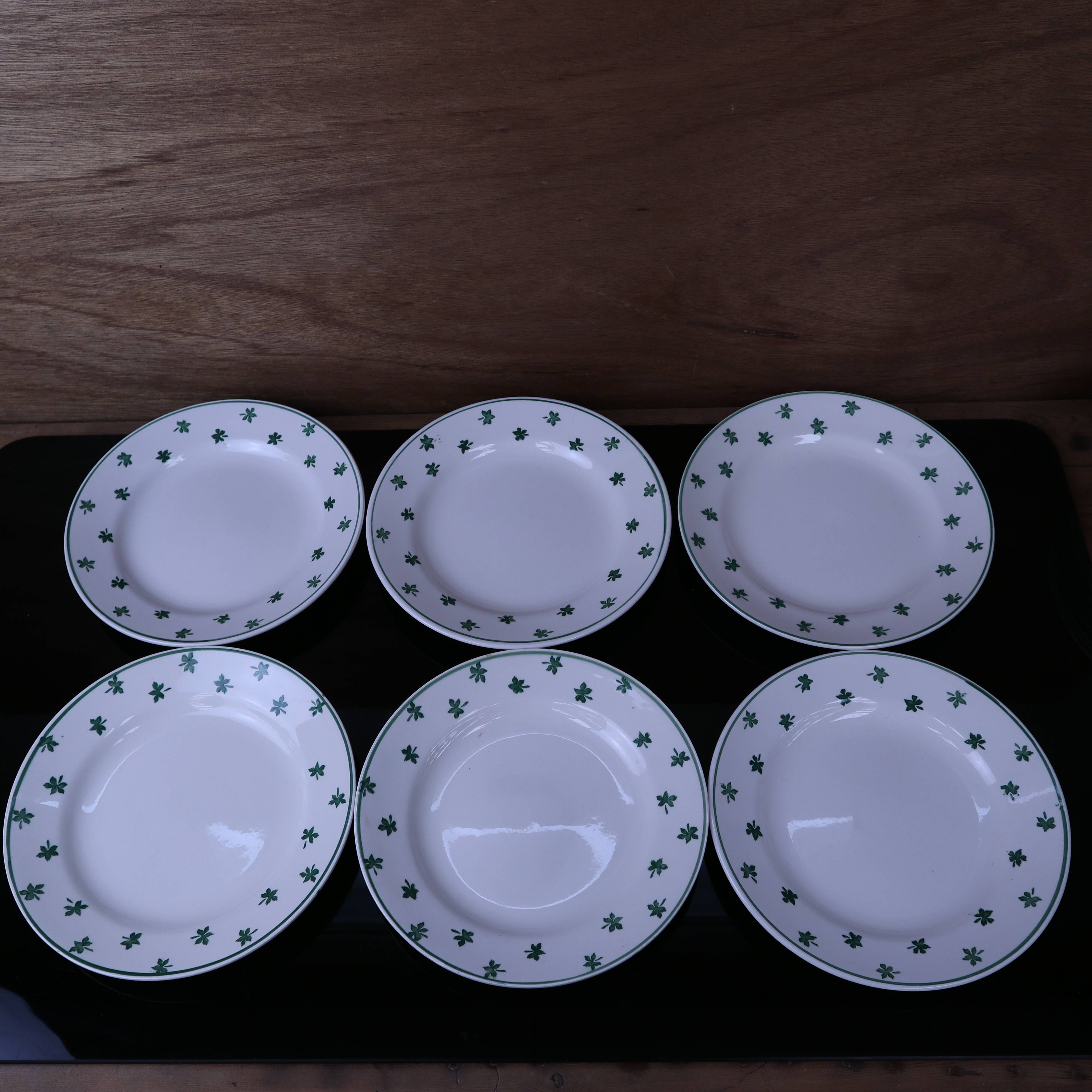 Set of 6 flat plates 5200 Sarreguemines and Digoin Vintage