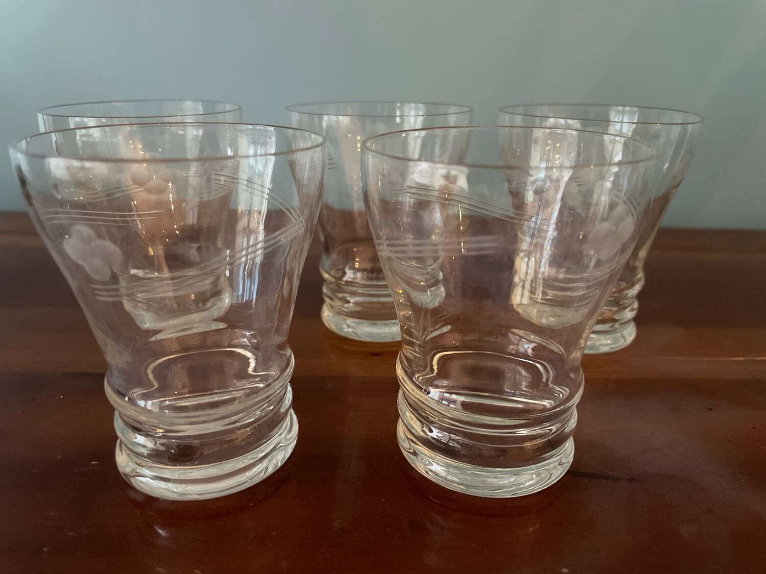 Lot de 5 verres cristal