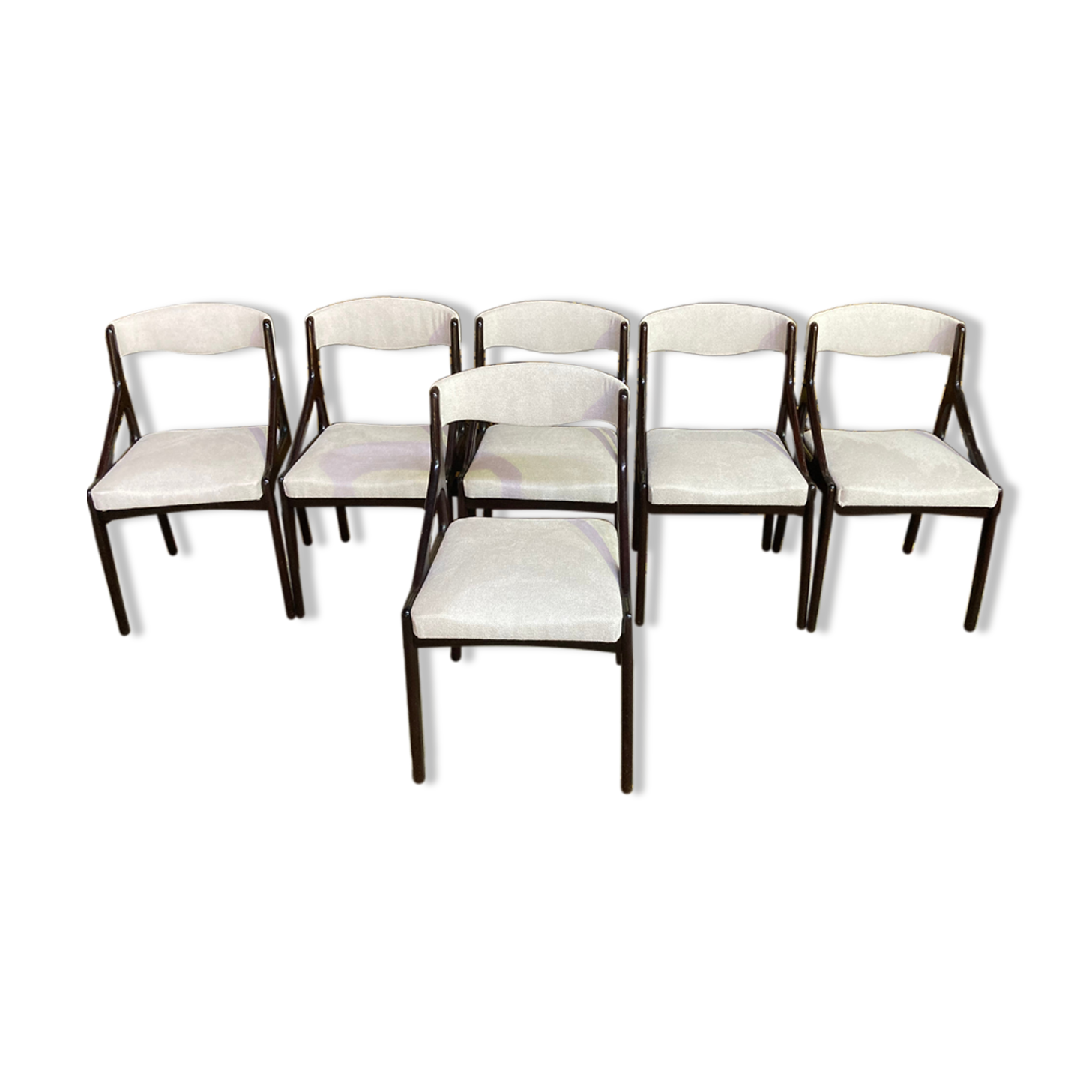 6 chairs 70s mahogany