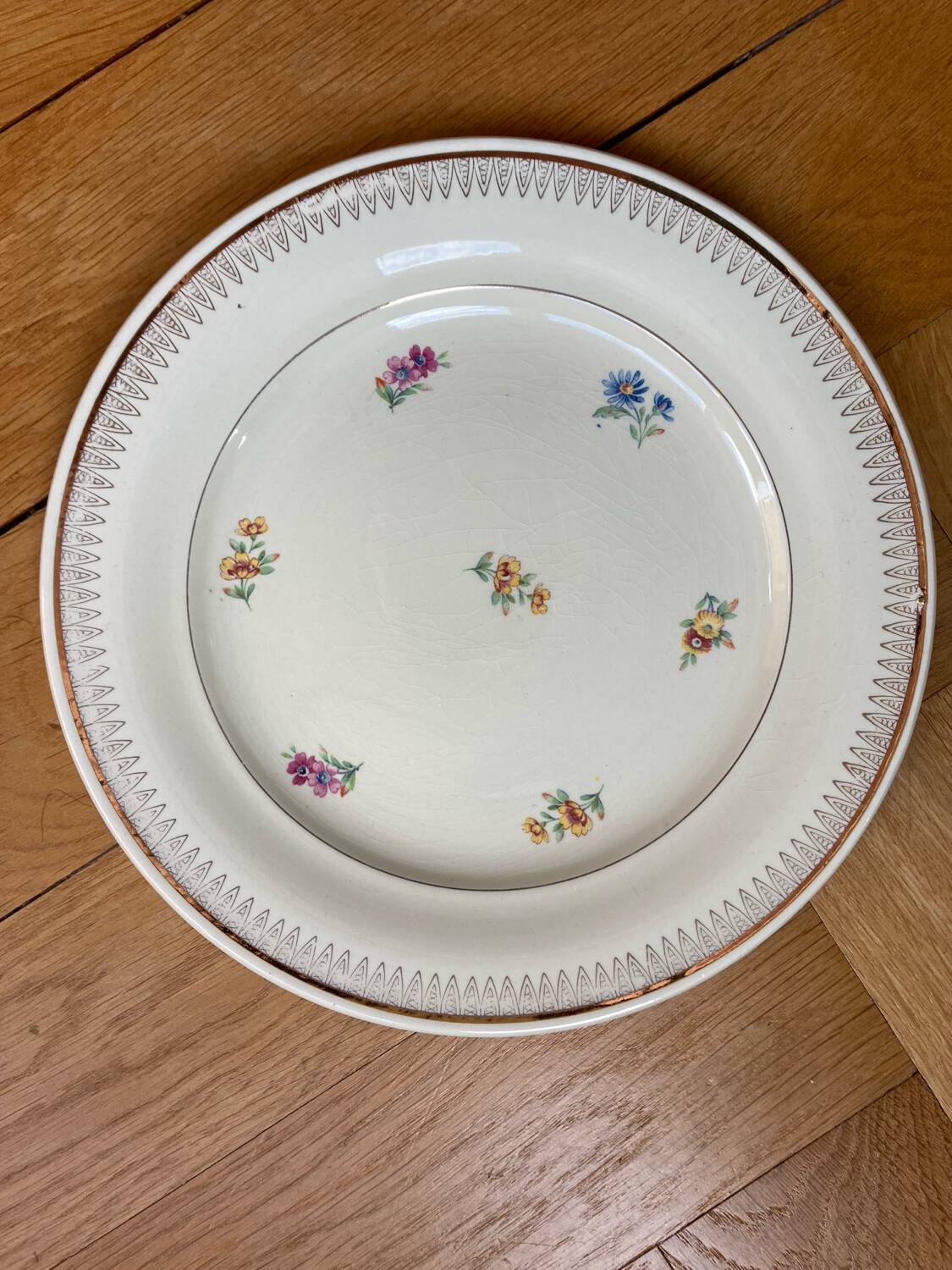 Ceranord St Amand flower dessert plates