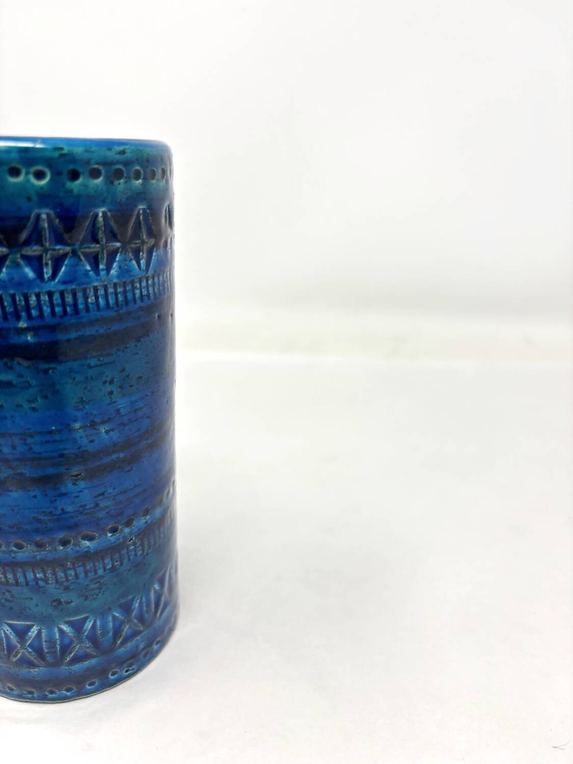 Bitossi blue ceramic vase