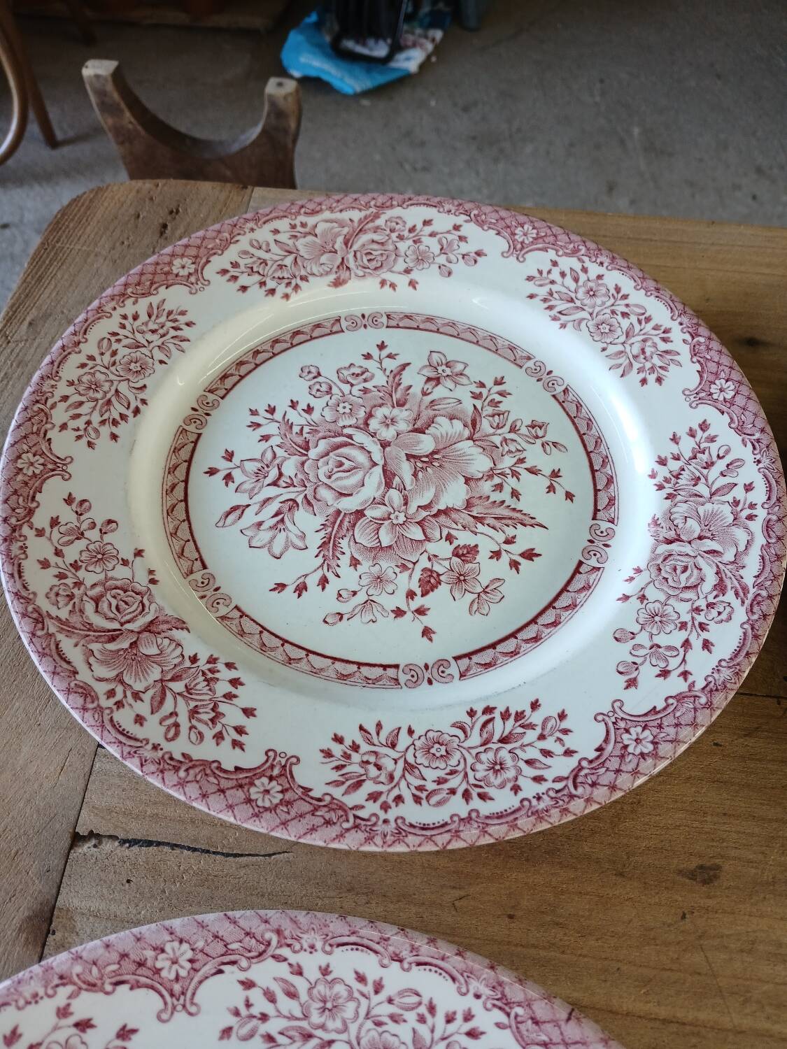 14 Antique English Dinner Plates