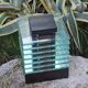 Demeter wood and glass lamp Maison Desny 1980