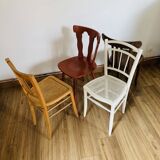 Set of 4 mismatched chairs