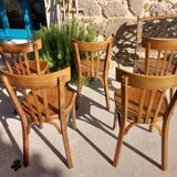 5 vintage Baumann bistro chairs