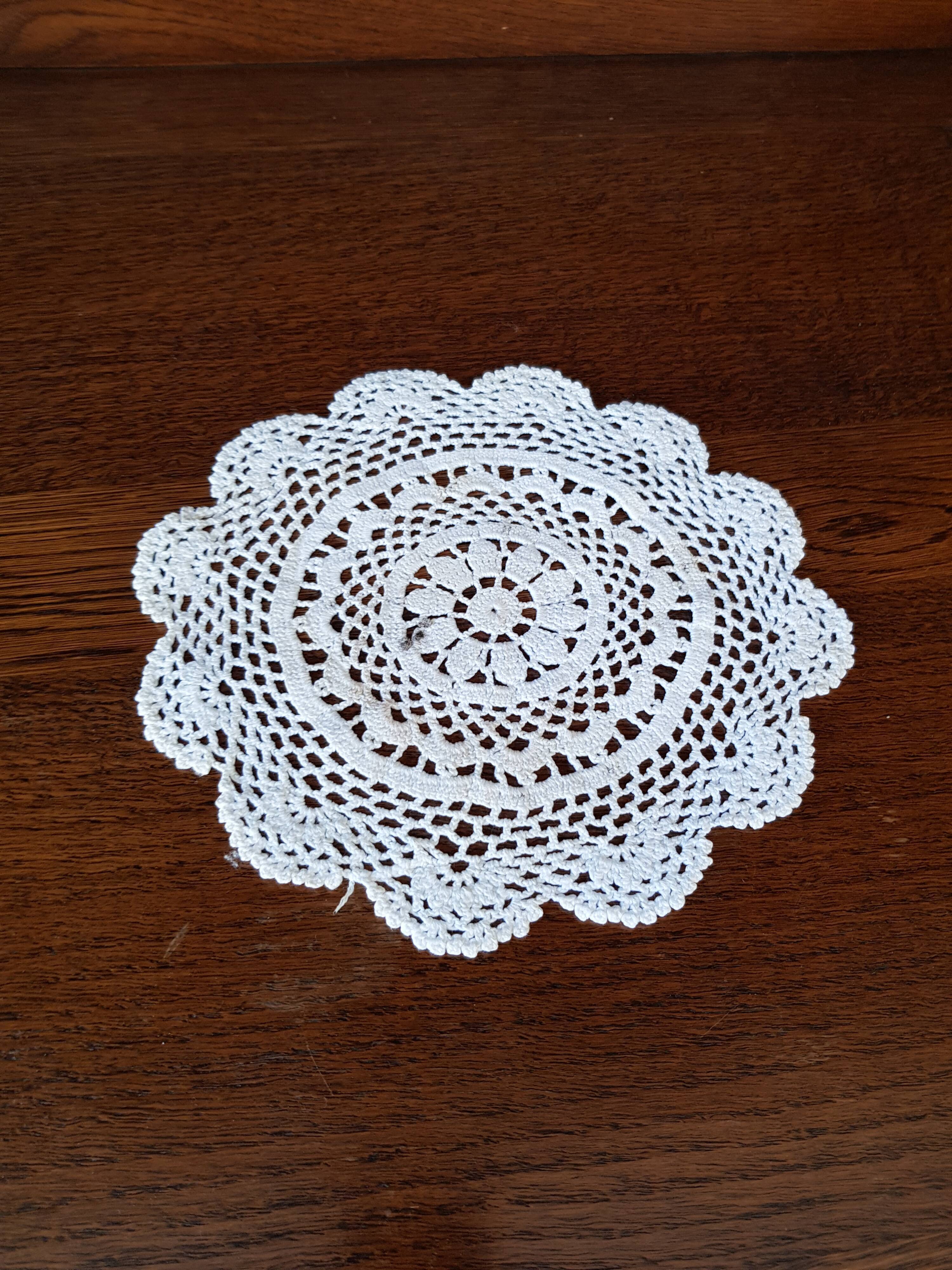 Handmade crochet placemat