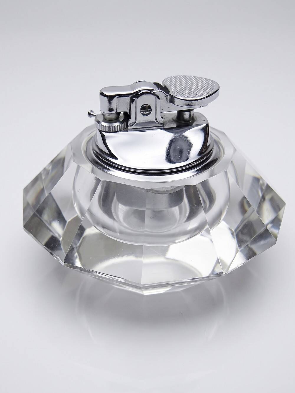 Vintage table lighter in Murano crystal, attributed to Antonio Imperatore, 70s.