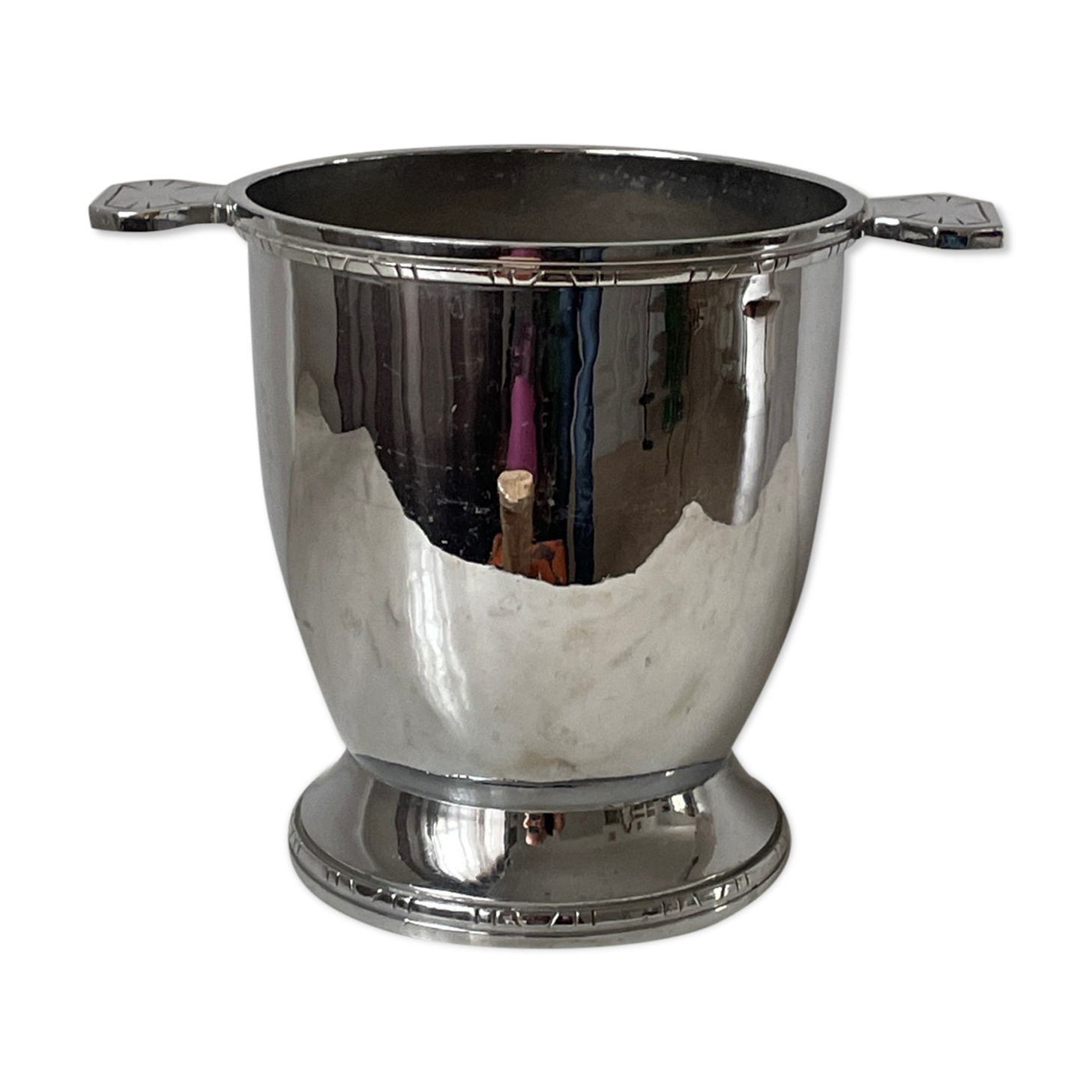 Art Deco silver metal ice bucket