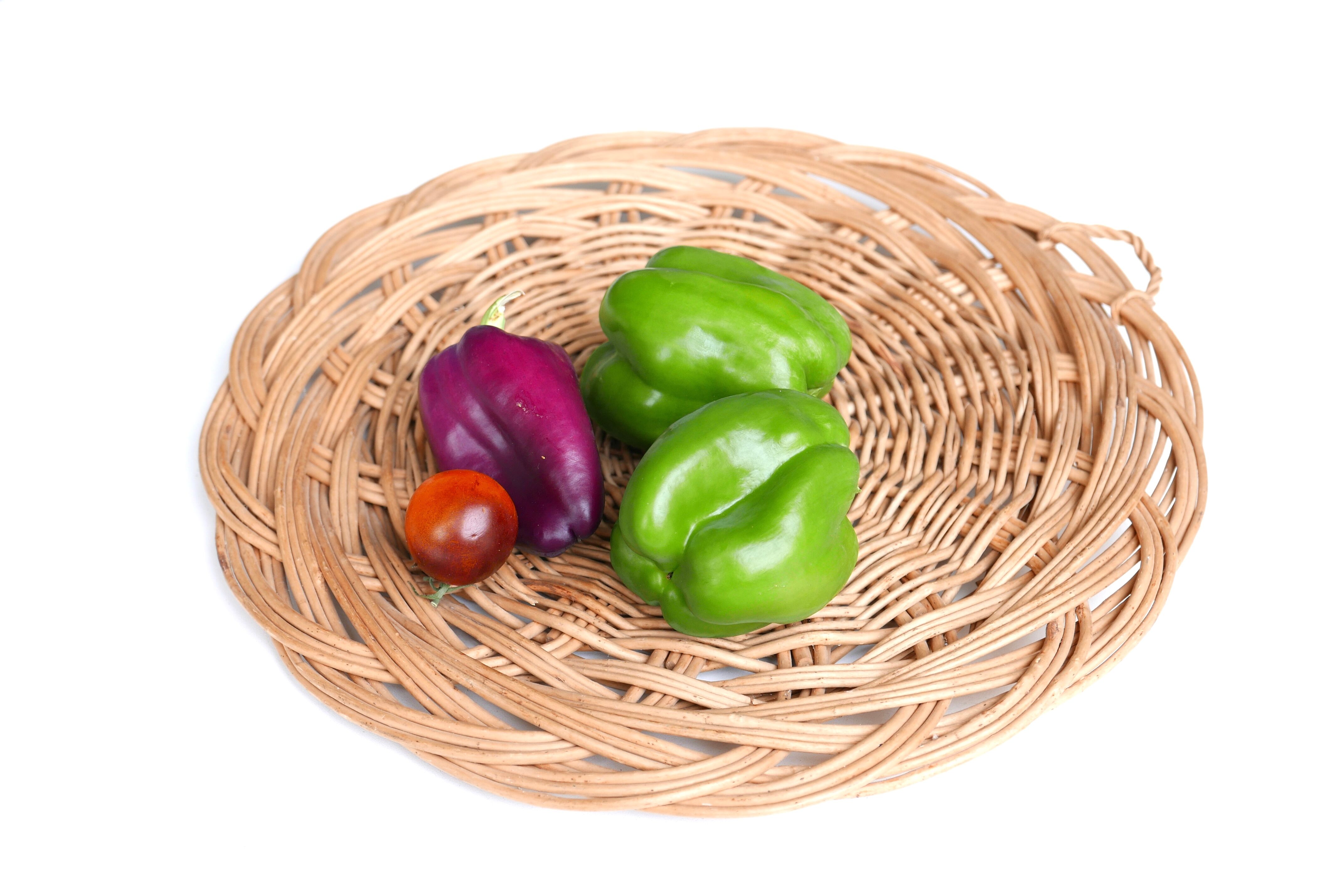 Round wicker or wall decoration, 1950s