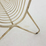 Mid-century white metal magazine stand