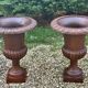 Médicis cast iron vases (the pair) Height 74 cm
