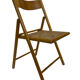 Set of four vintage folding chairs with webbing and wood 1970s