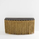 Console by Sergio Ponzio IV, patinated metal and strings, circa 1970