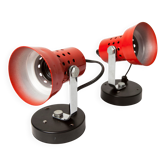 Pair of wall lights 1970 red and black