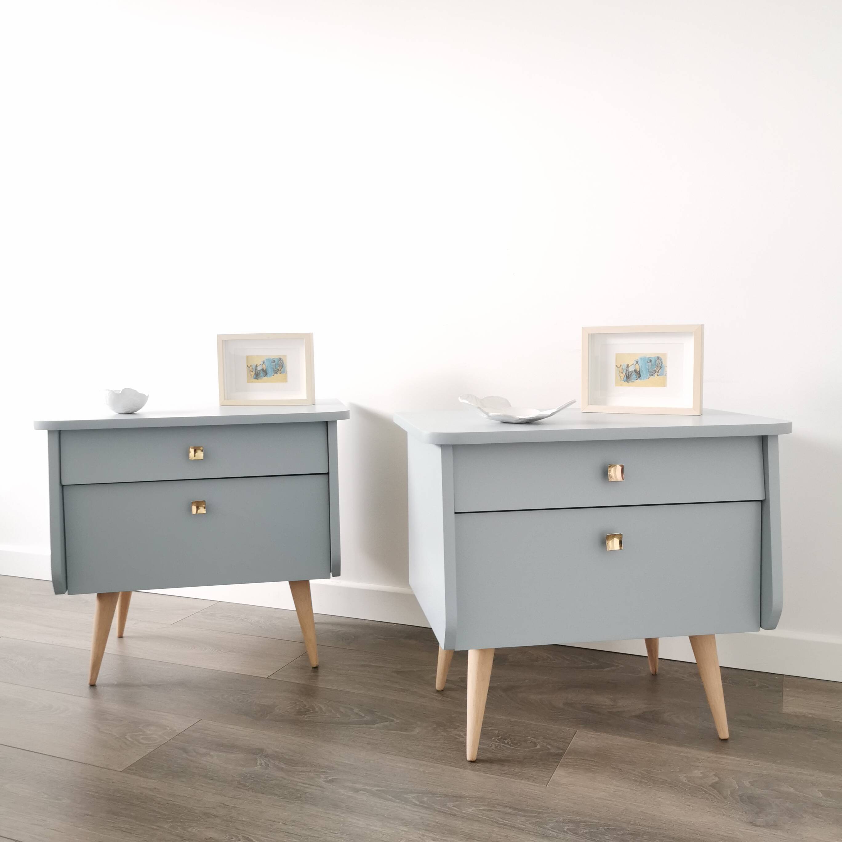 Pair of vintage bedside tables