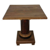 Late 19th century side table on a molded and carved wooden column