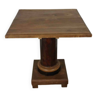 Late 19th century side table on a molded and carved wooden column