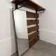 Teak wall coat rack and mirror, 60s, cloakroom