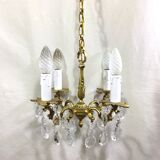 Chandelier 4 lights bronze and grapevines