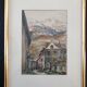 Aquarelle sur papier "Village d'Embrun (05)" Signée en bas à gauche, titré, André Duculty