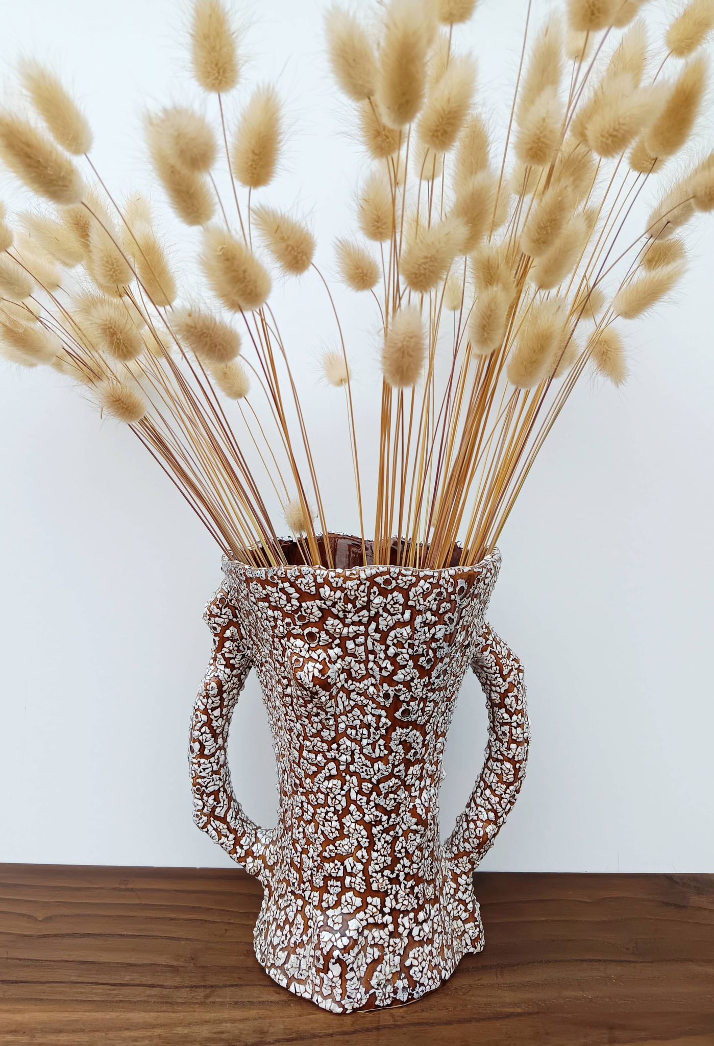 Vintage glazed ceramic vase - Fat Lava