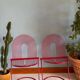 Swing Chair Jutta and Herbert Ohl Rosenthal Lübke 1982 Lacquered Red Steel