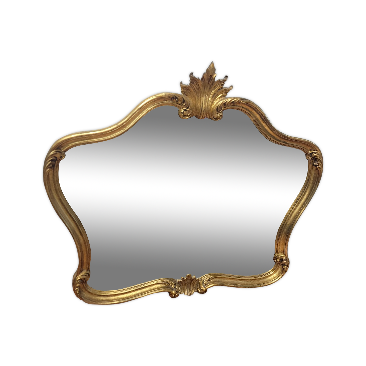 Louis XV style mirror in gilded wood, 80×69 cm