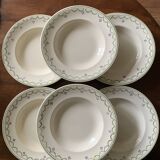 6 Longwy soup plates