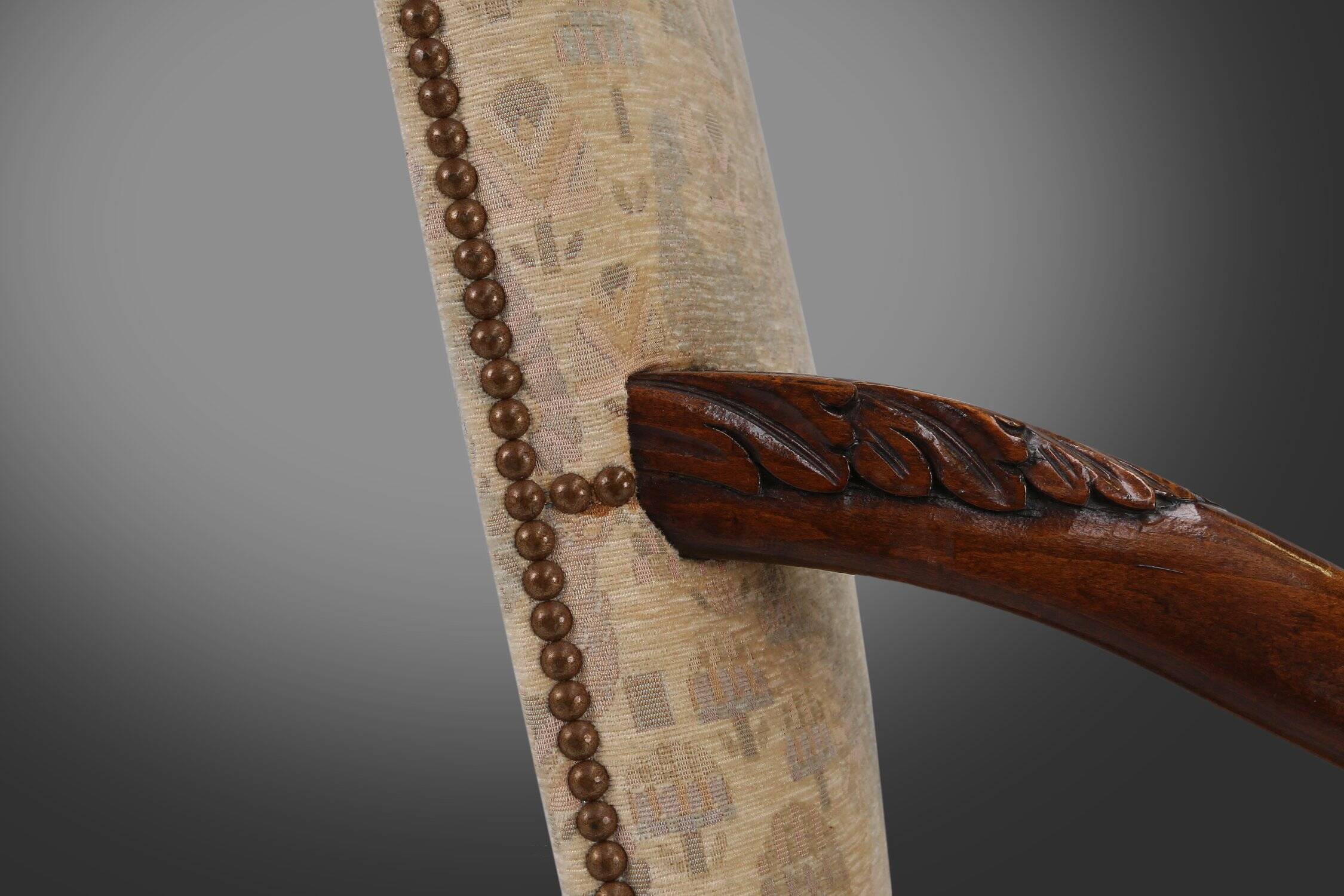 19th Century Renaissance carved oak Throne Armchair, France 1850s