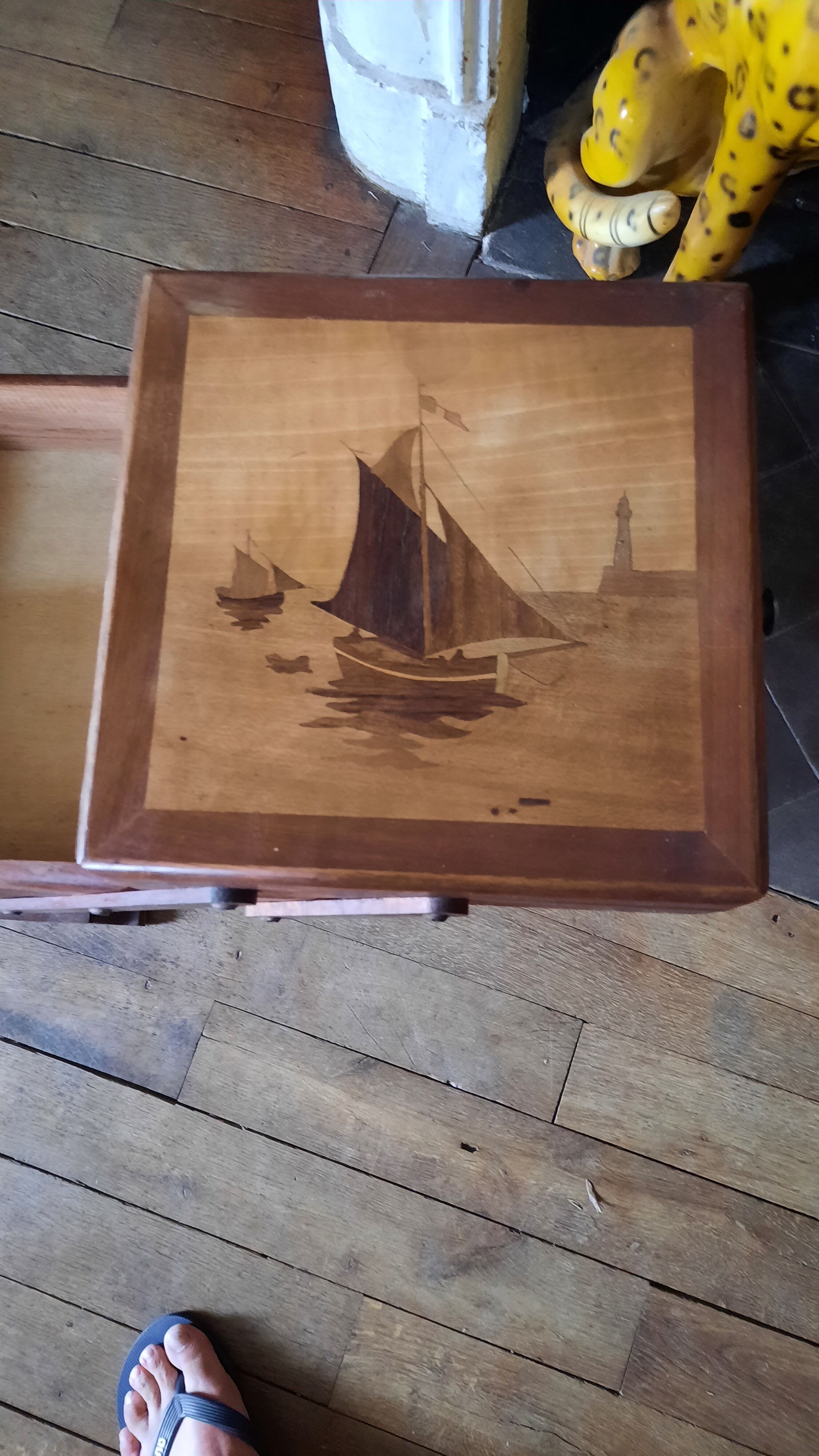 Art Deco style sewing worker