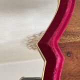 Red and gold felt mirror