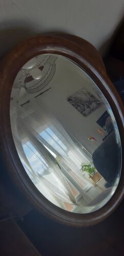 Miroir ovale ancien 46x65cm