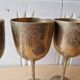 Lot De 4 Calisse Verre En Laiton