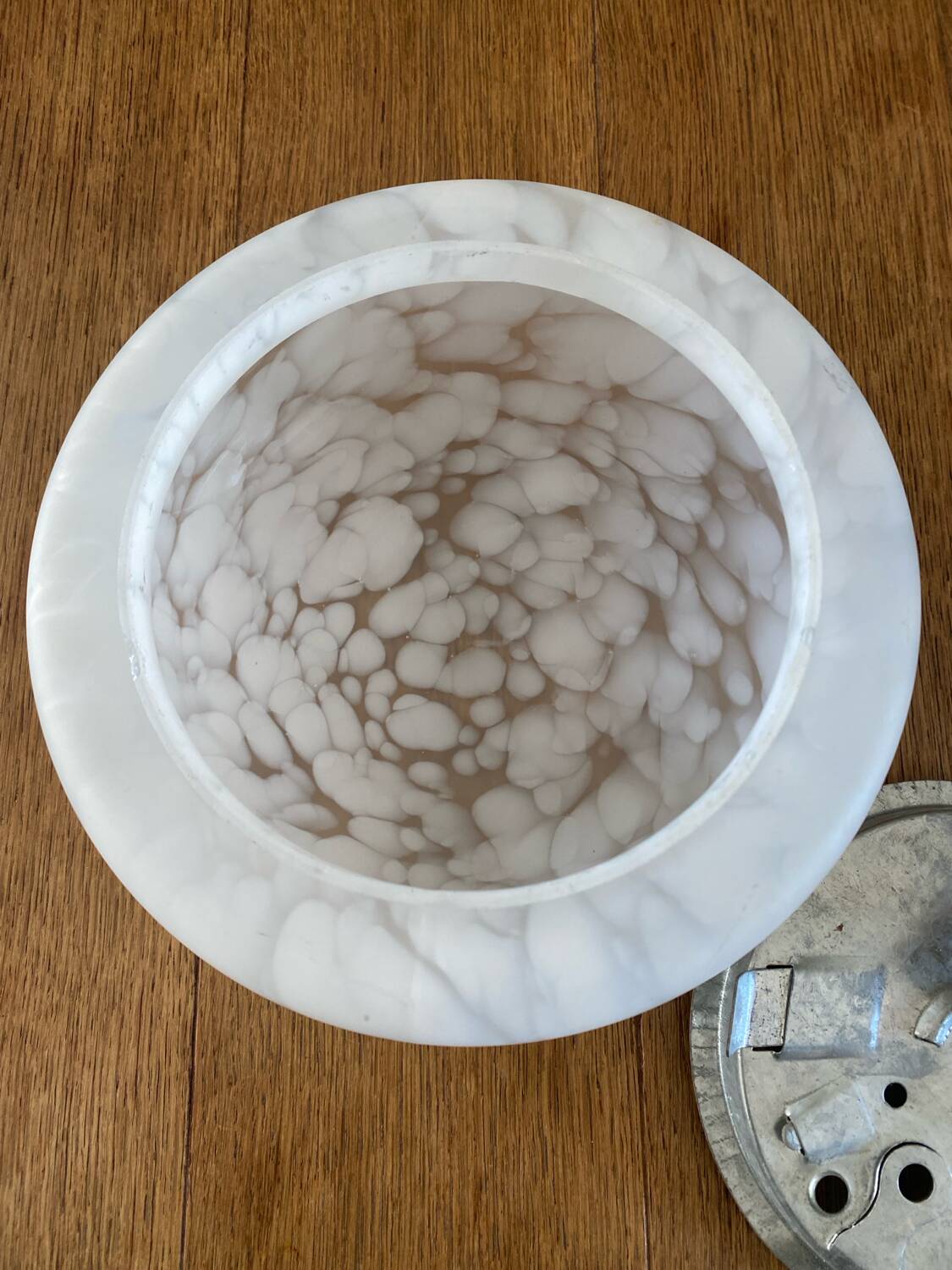 White Clichy glass ceiling light