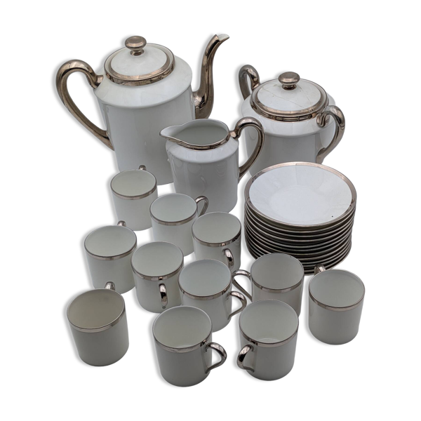 Service à café – Bernardaud & Cie (B & Cie) Limoges – 26 pièces