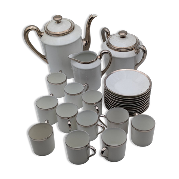 Prestigious coffee service – Bernardaud & Cie (B & Cie) Limoges – 26 pieces