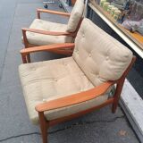 Pair of Scandinavian armchairs by Eugen Schmidt